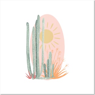 Gouache Cacti Posters and Art